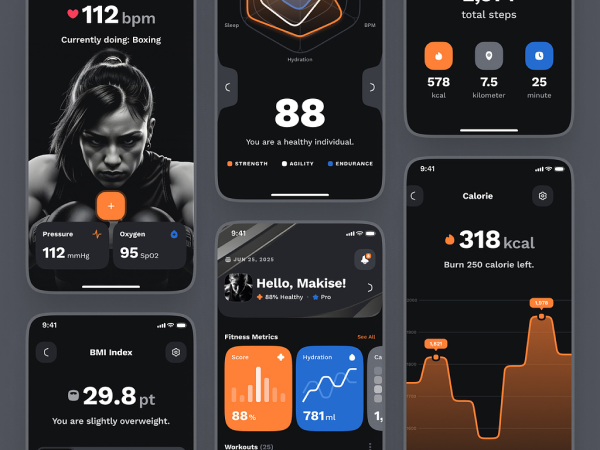 AI Fitness App Companion UI